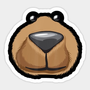 Cute Bear Face Costume Halloween Sticker